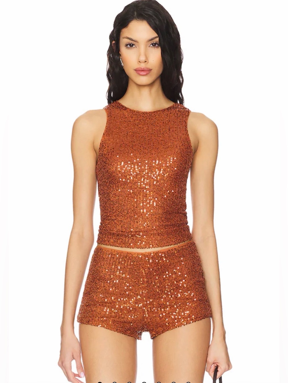 superdown Maja Rust Sequin High-Rise Shorts & Tank Top Set
Revolve